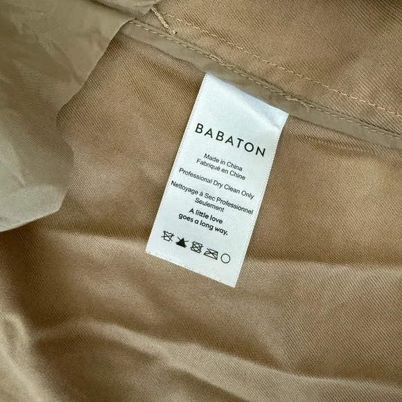 Aritzia Babaton Lawson Beige Tan Trench Coat Sz M 100% Lyocell - Picture 8 of 15